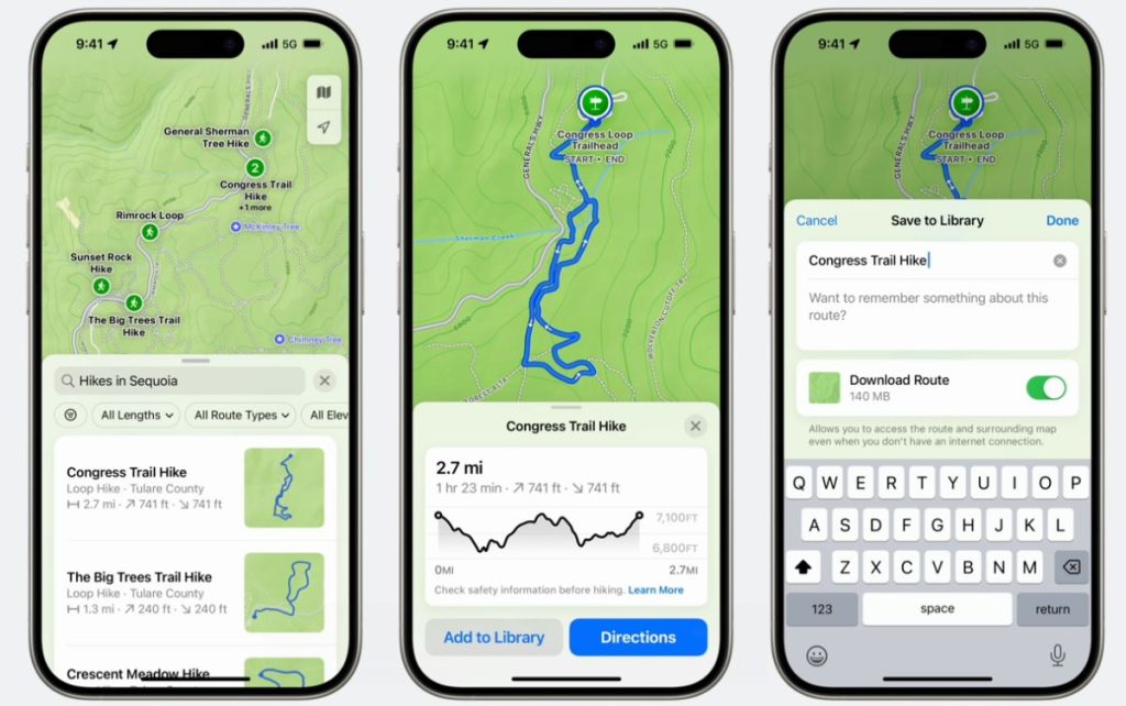 Apple Mapy umožnia vytvoriť si trasy s navigáciou